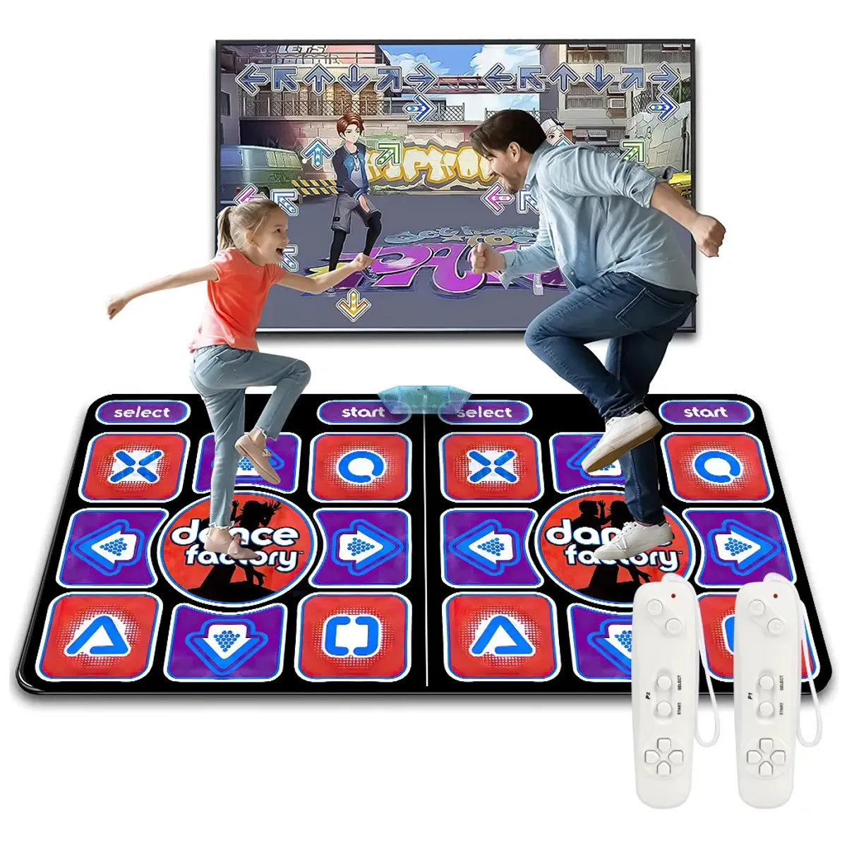 PUREPOWER - Alfombra de Baile Fitness y Juegos con Cable