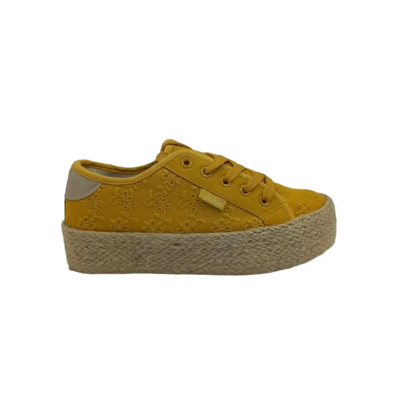 HERIEL - Zapatilla Amarilla Lona Mujer