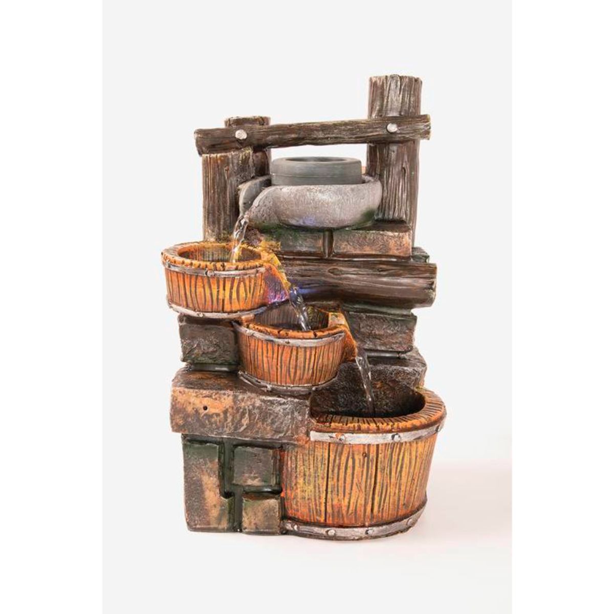 GENERICO - Fuente con Molino y Cascada LED Un Regalo de Paz para Ti