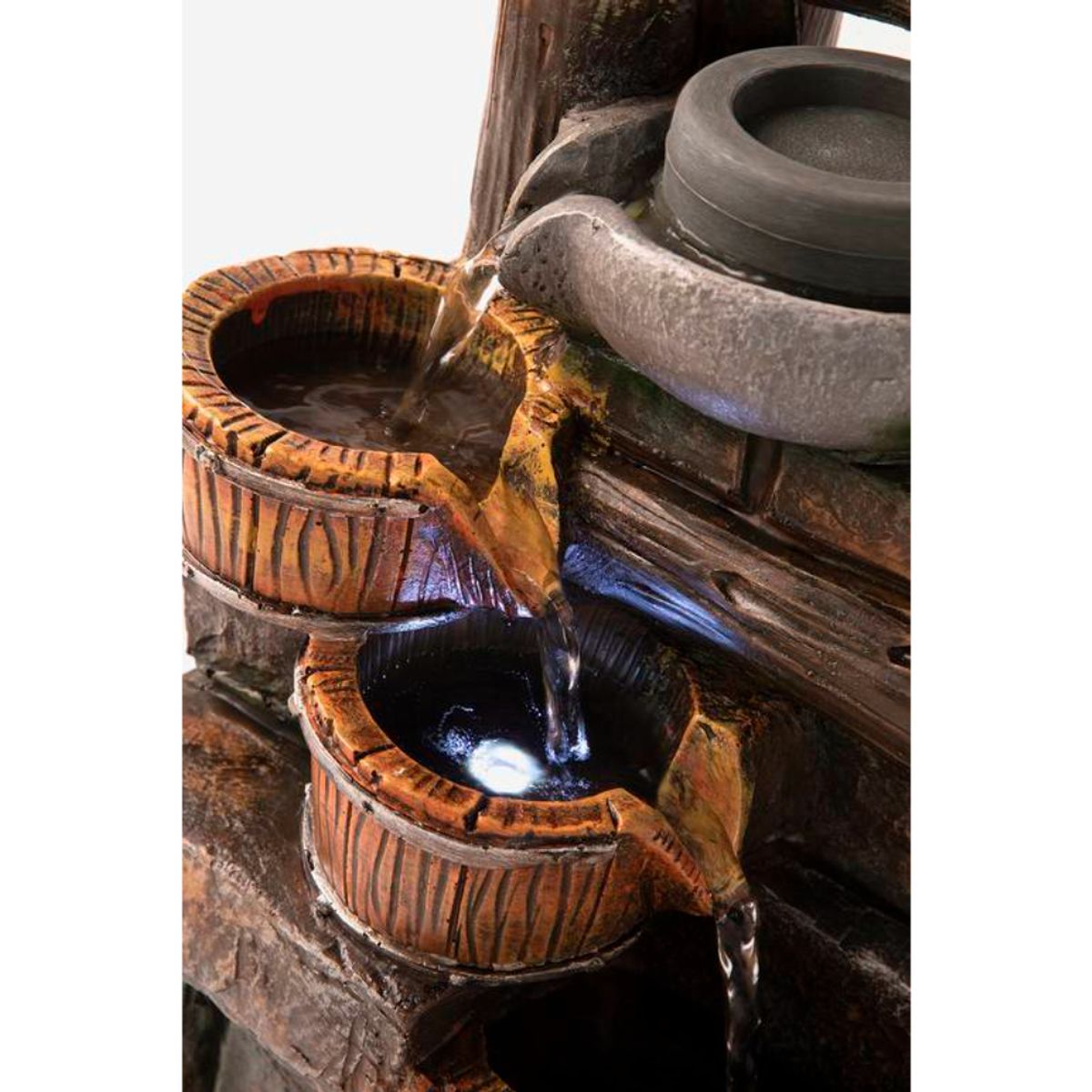 GENERICO - Fuente con Molino y Cascada LED Un Regalo de Paz para Ti