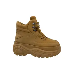 HERIEL - Zapatilla Camel Plataforma Mujer
