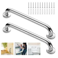 2 Barras De Seguridad Apoyo 40 Cm Pasamanos Acero Inoxidable