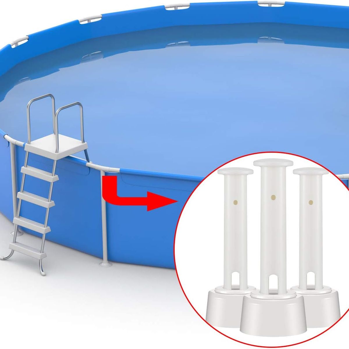 KUANGYE - Set 12 Pasadores Para Piscina Estructural Varias Medidas