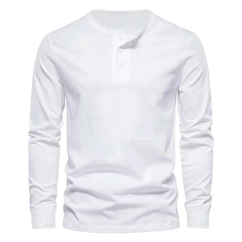 BLWOENS - Polera de manga larga para hombres - Blanco