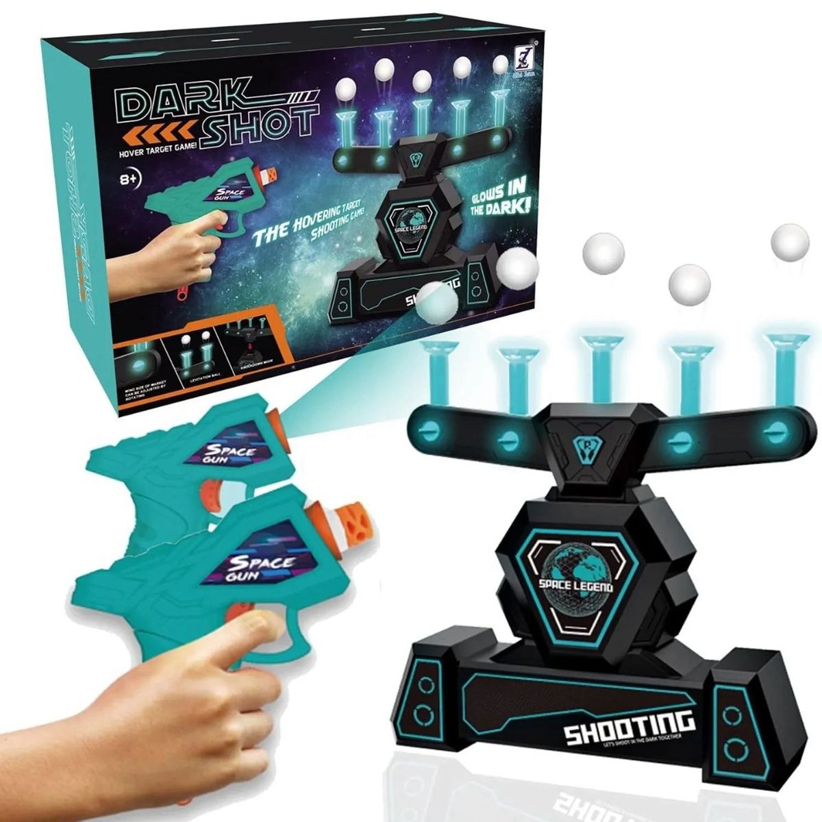 MOVI - Juego de pelotas Voladoras Dark Shot con Dardos