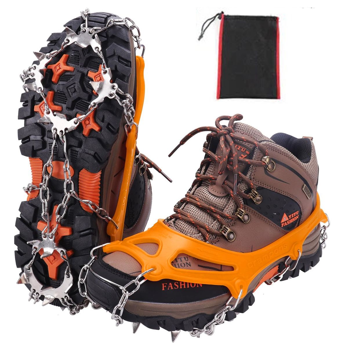 GENERICO - 35-44 Crampones Para Zapatos Nieve Escalar Antideslizante