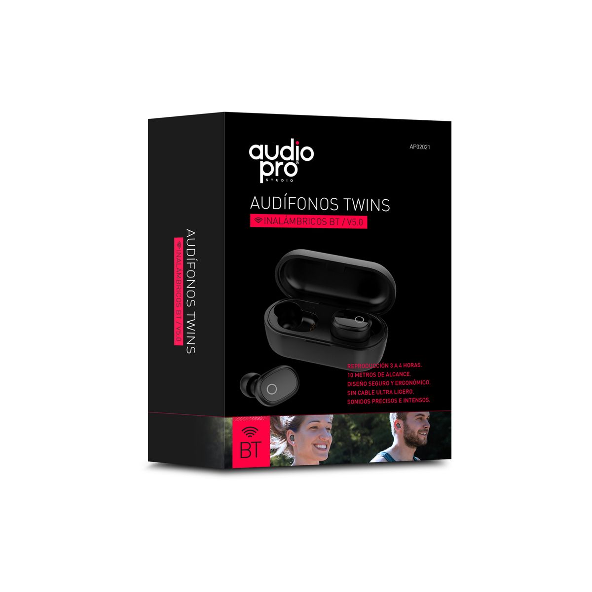 AUDIOPRO - Audífonos Twins Sin Cable Bluetooth Color Negro - SC