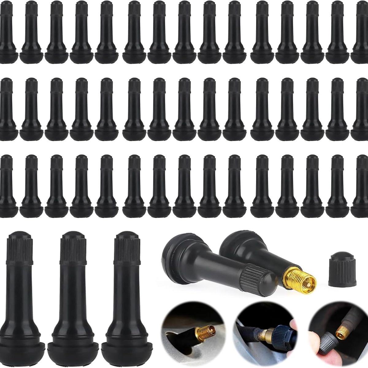 GENERICO - Set De Válvulas Para Neumáticos Tr413 100 piezas