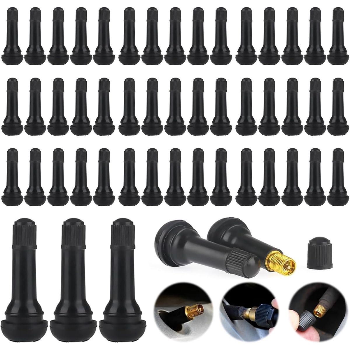 GENERICO - Set De Válvulas Para Neumáticos Tr413 100 piezas