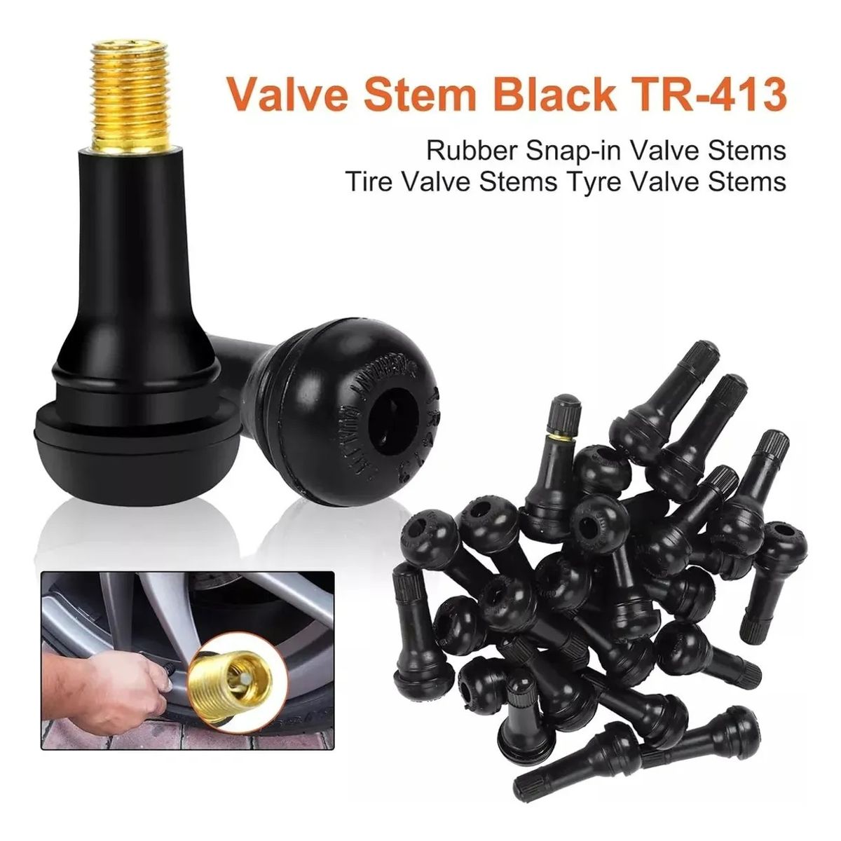 GENERICO - Set De Válvulas Para Neumáticos Tr413 100 piezas