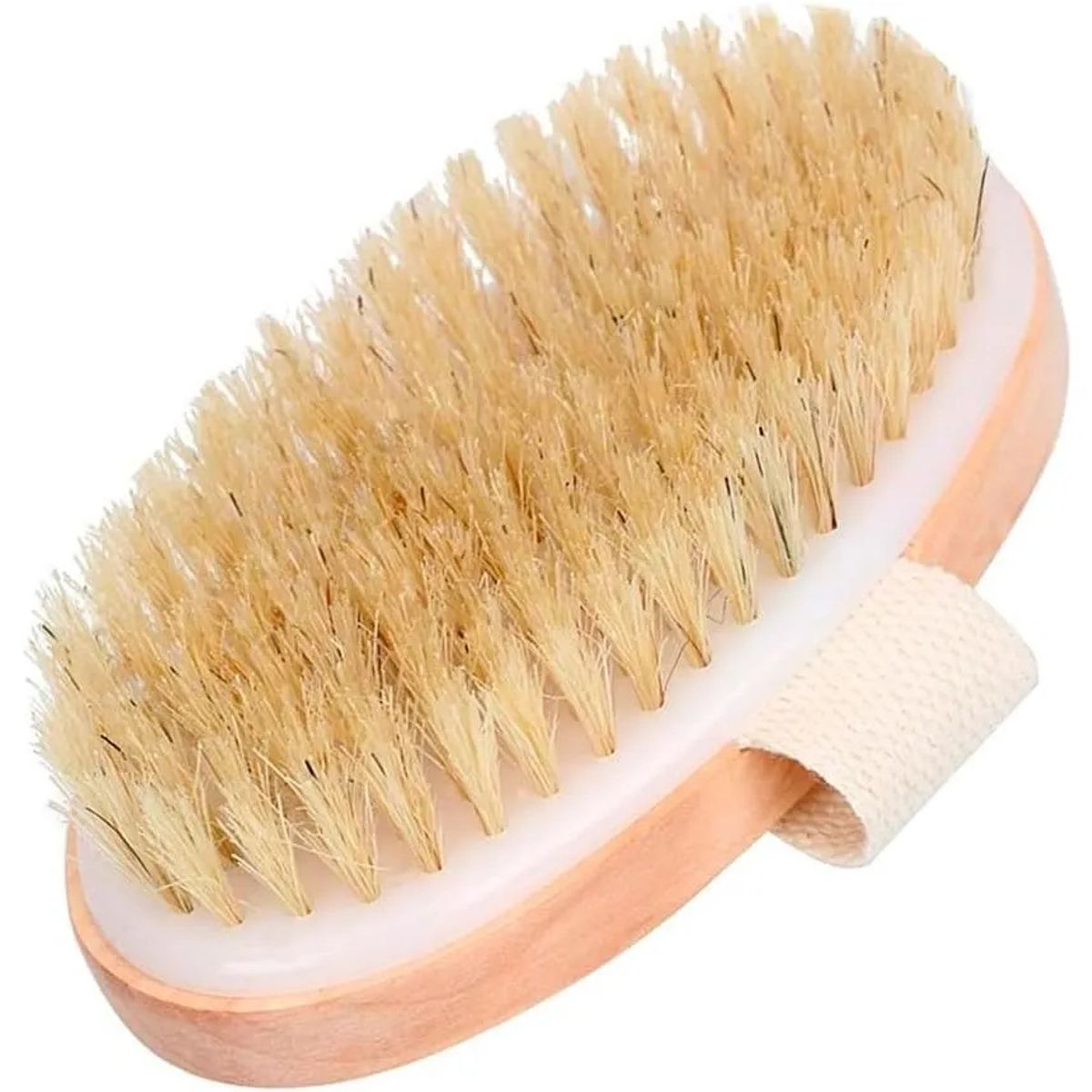 KUANGYE - Cepillo De Cuerpo Seco Corporal Ovalado Cerdas Naturales