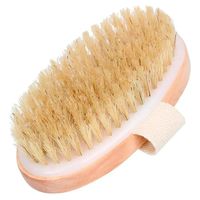 Cepillo De Cuerpo Seco Corporal Ovalado Cerdas Naturales