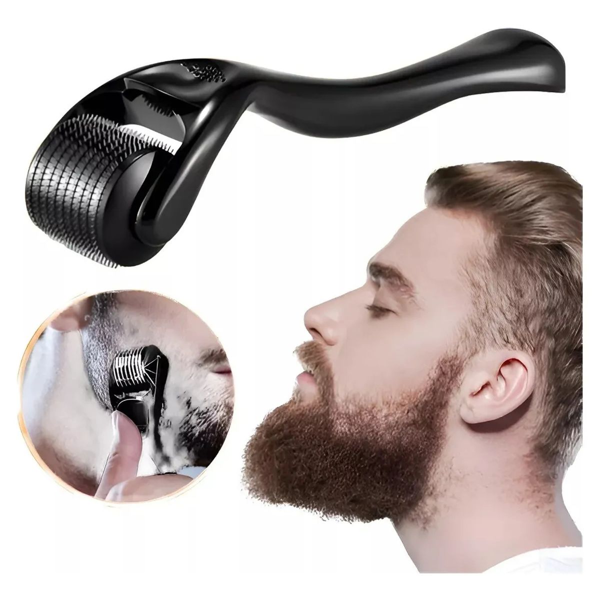 KUANGYE - Dermaroller Facial Barba 0.3 Mm Titanio Regenera Colágeno