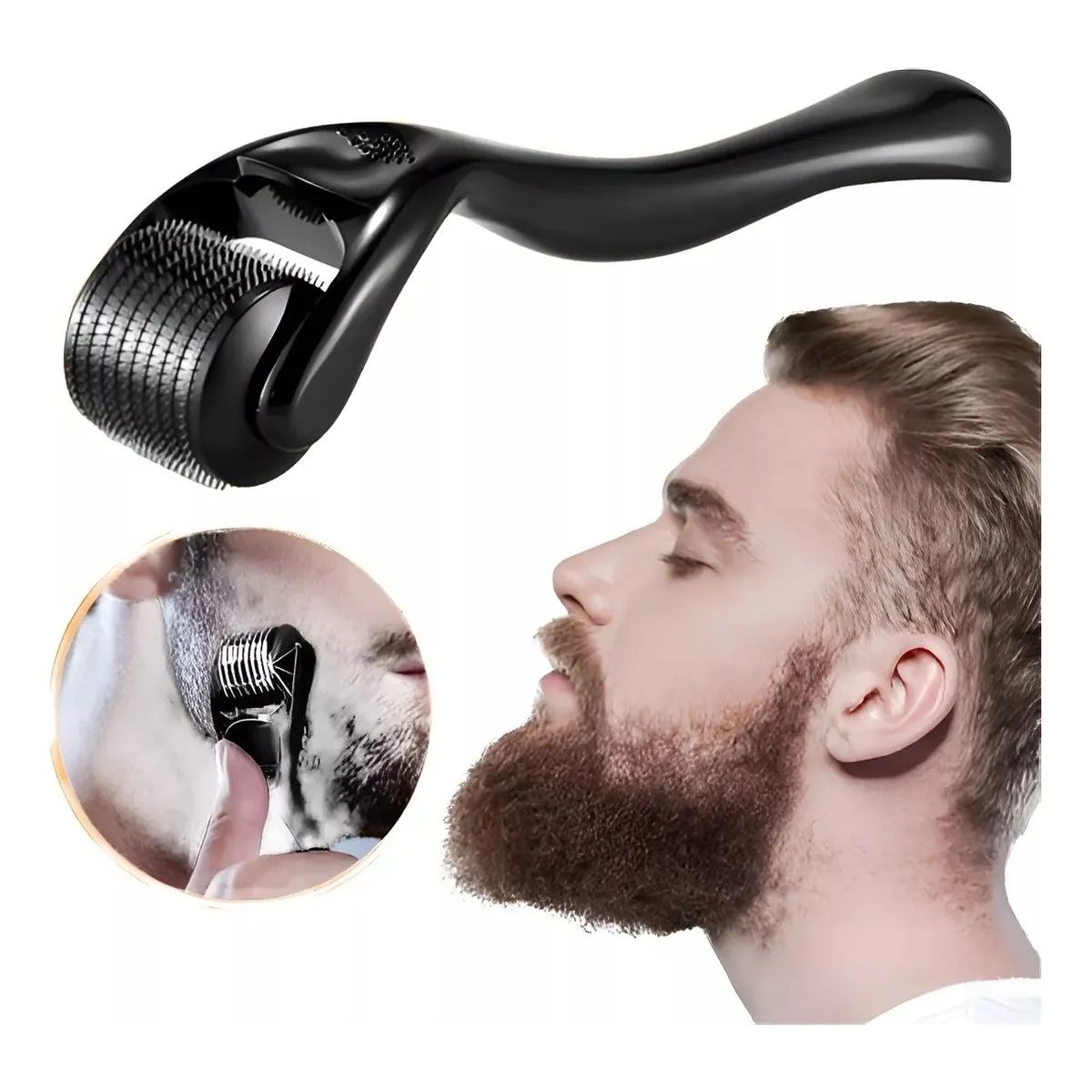 KUANGYE - Dermaroller Facial Barba 0.3 Mm Titanio Regenera Colágeno