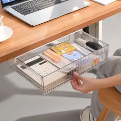 YOMYM - Caja De Almacenamiento Con Cajón Deslizante Transparente 6×21×17cm