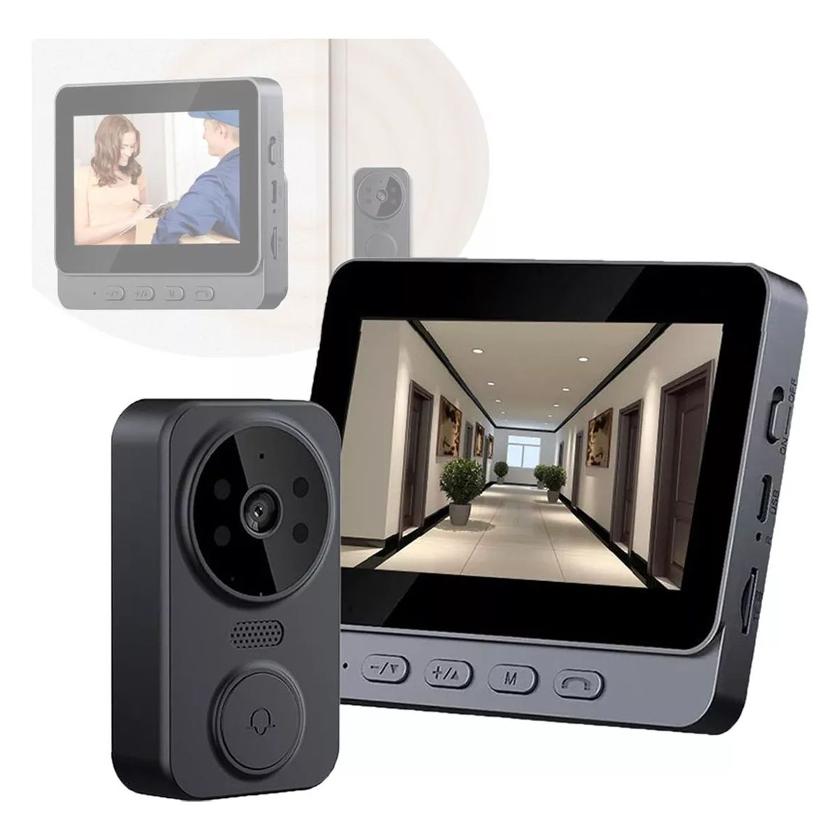 METEX - Timbre Visual Portero Con1080p Cámara+pantalla 43 Pulgadas