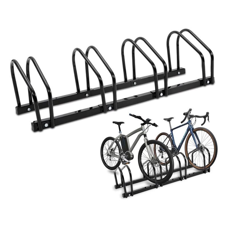 GENERICO - Bicicletero Soporte Portabicicletas Acero Para 4 Bicicletas