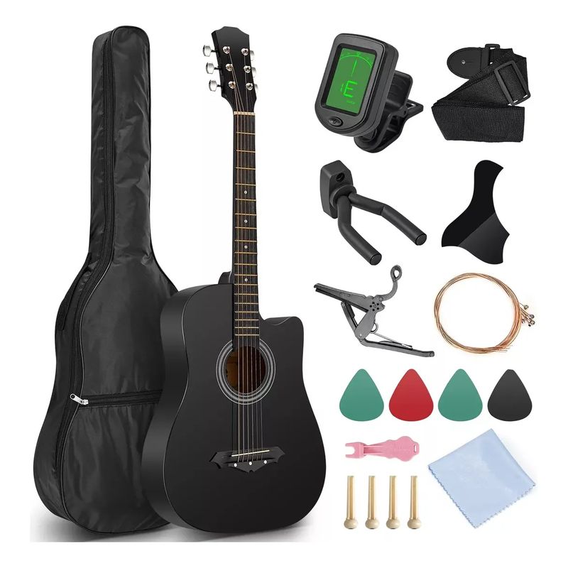 GENERICO - Guitarra Acústica Clasica De 38 Inch Con Funda Y Accesorios