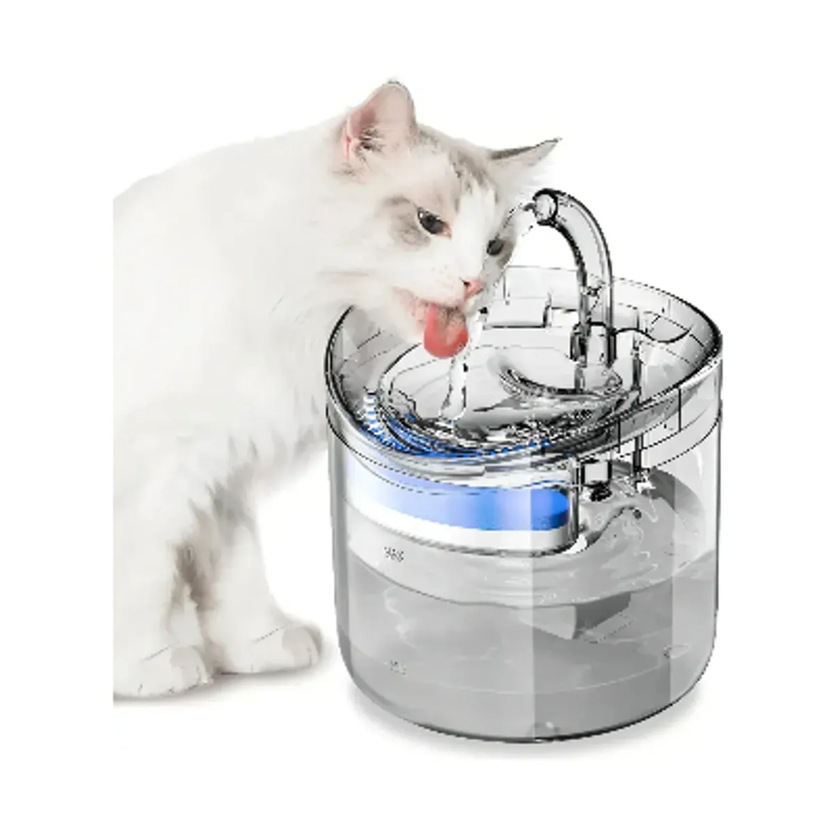 GENERICO - Fuente para gato bebedero para mascotas color trasparente