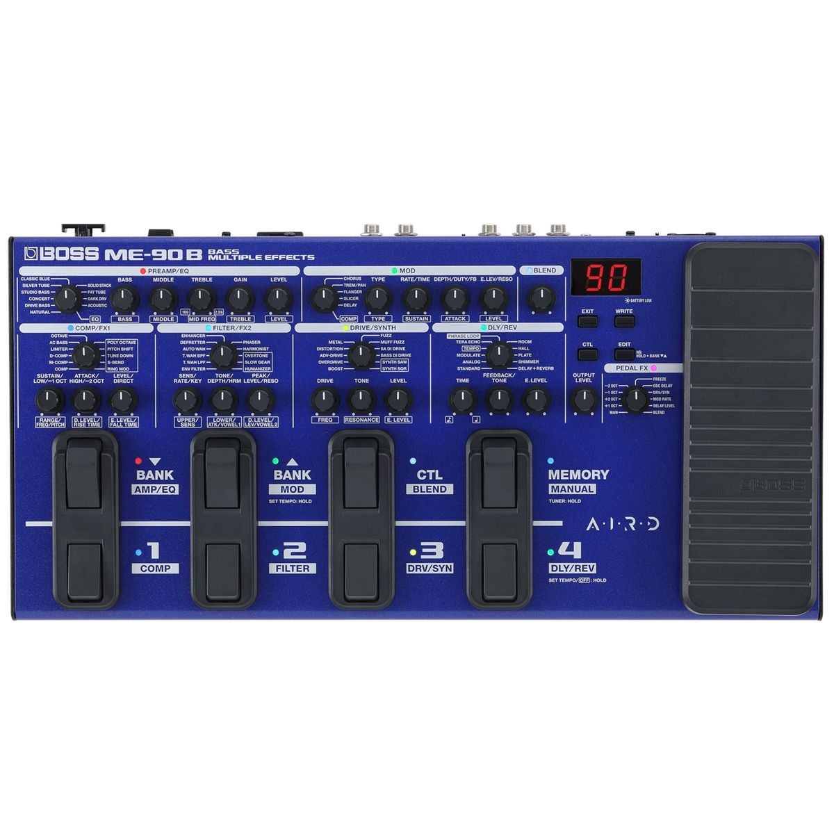 BOSS - Pedalera multiefecto para Bajo Boss ME 90B 61 Efectos 10 IR