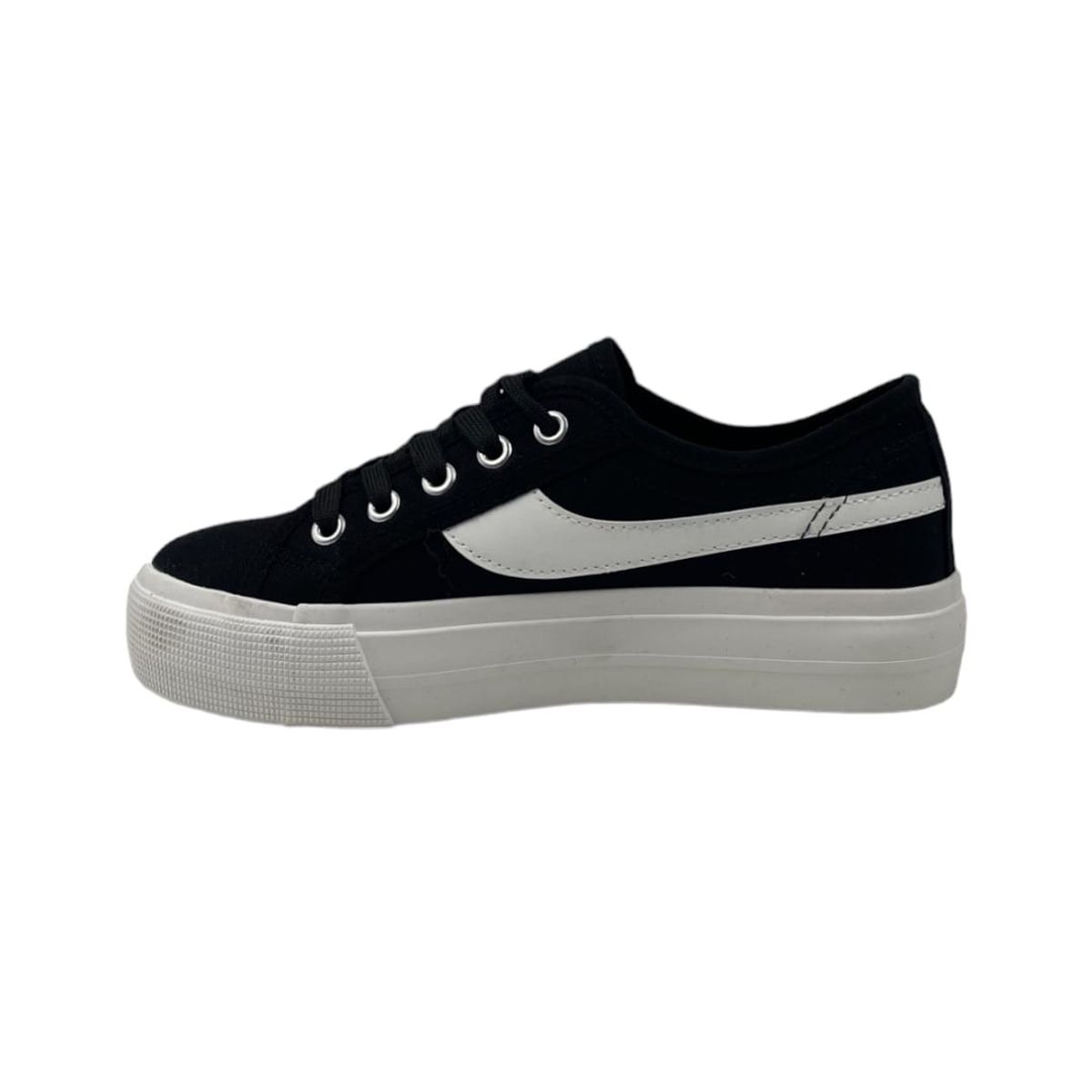 HERIEL - Zapatilla Negra Lona Baja