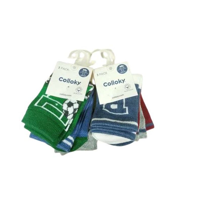GENERICO - Pack 6 pares calcetines COLLOKY para niño 3 años a 4 años