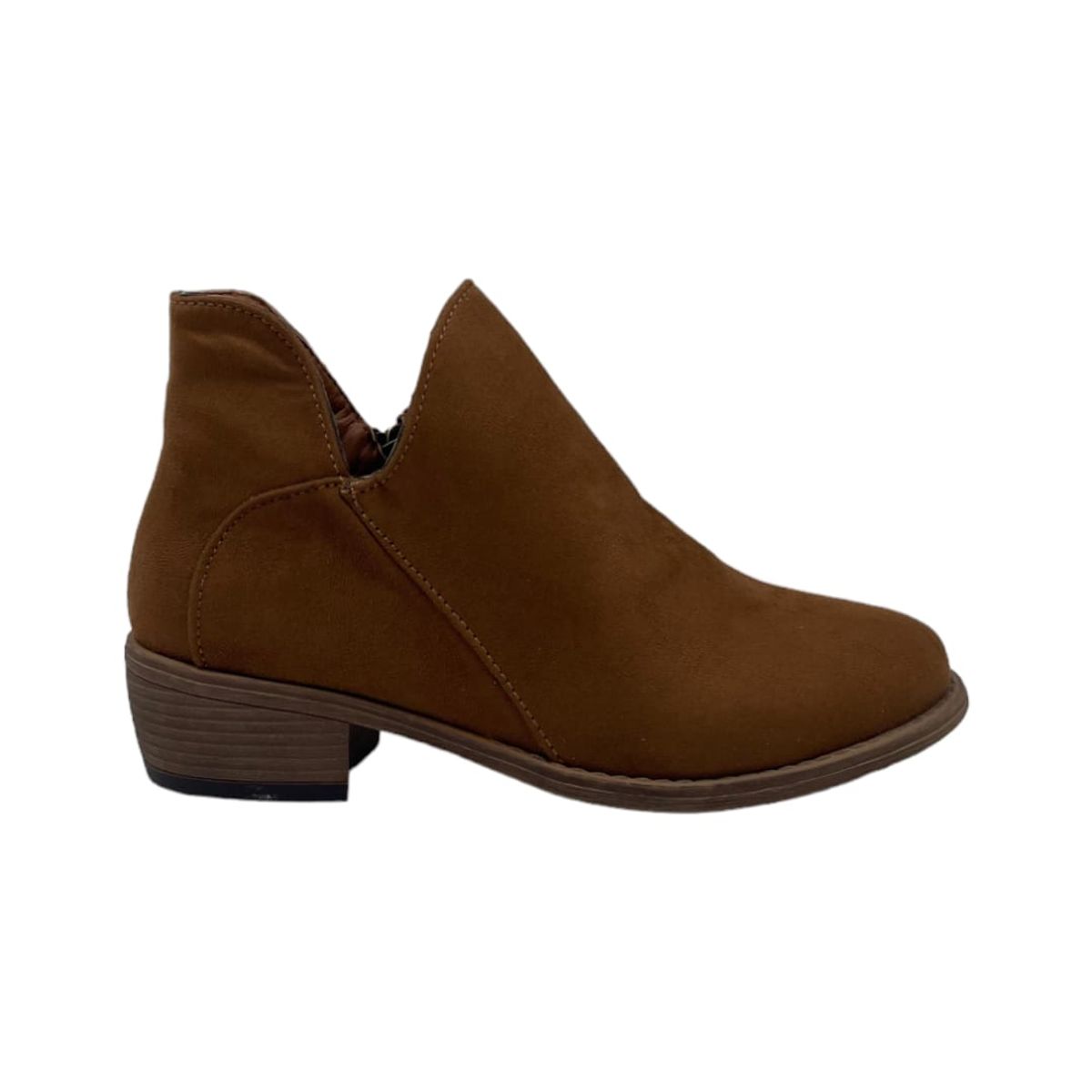 HERIEL - Zapato Café Taco Cuadrado Mujer