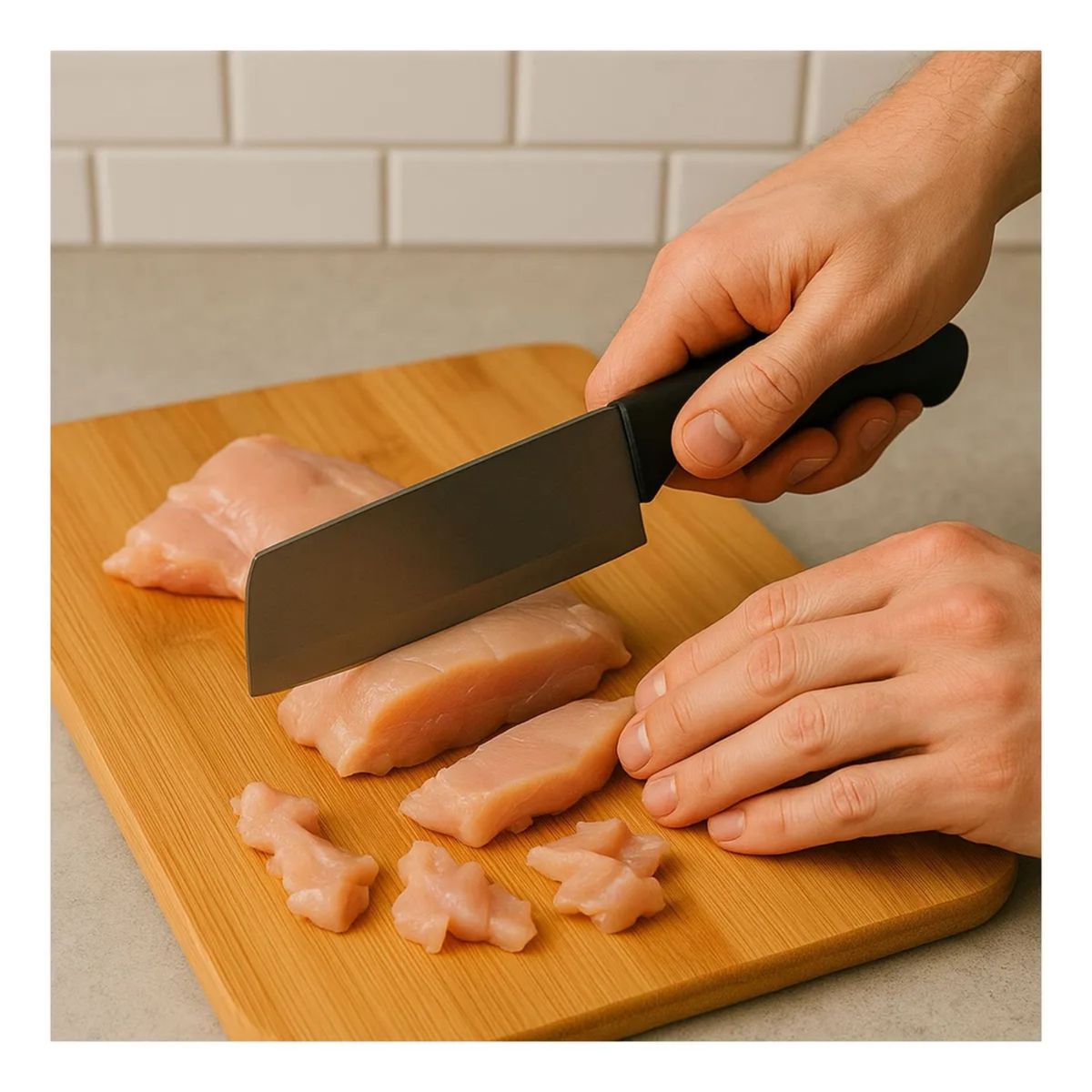 GENERICO - Cuchillo De Cocina Machetero 30cm Acero Inoxidable