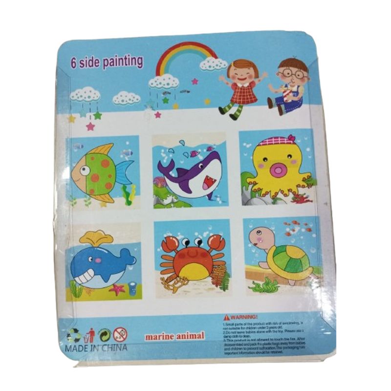 GENERICO - Juego cubo didácticos de madera 9 piezas 10.5 x 10.5cm