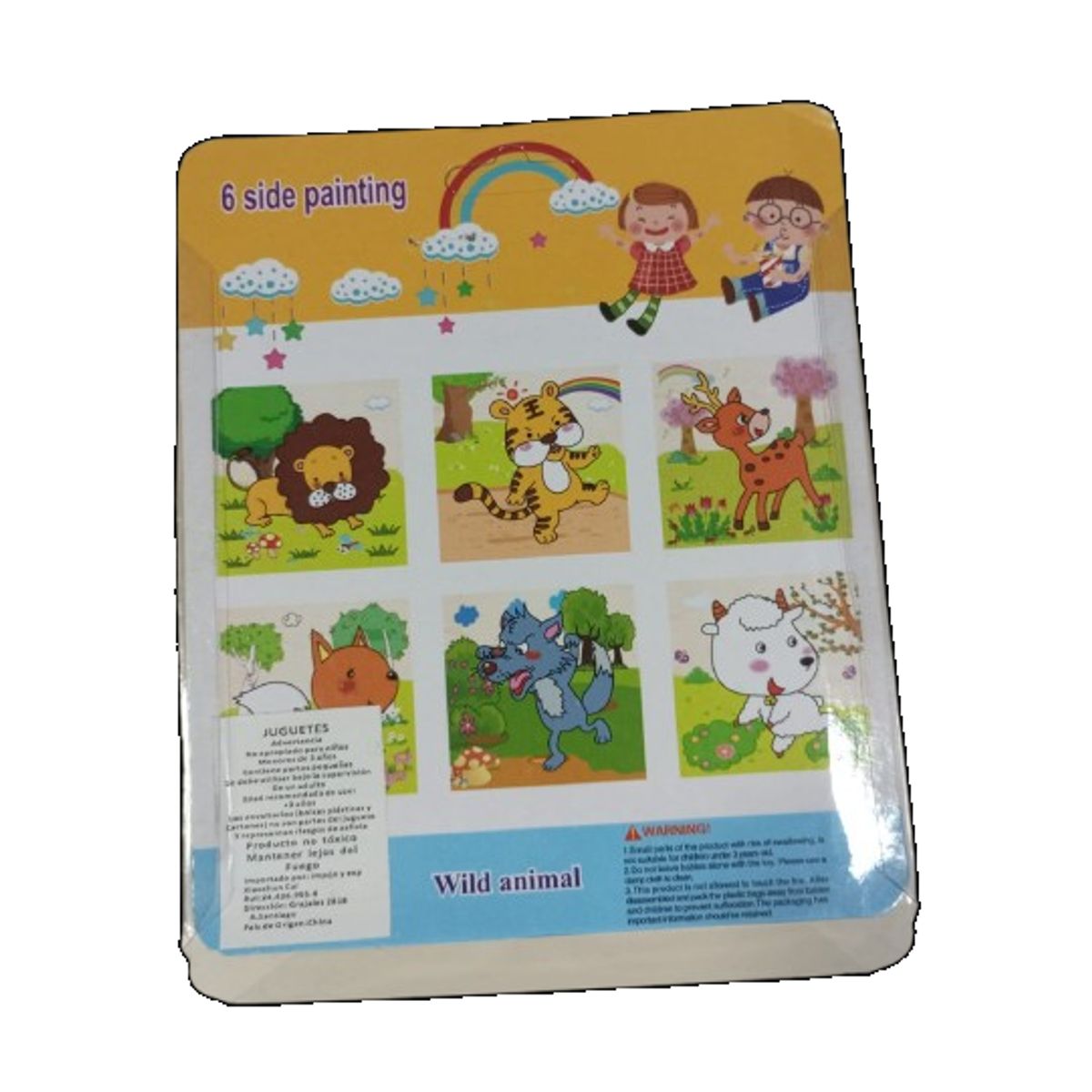 GENERICO - Juego cubo didácticos de madera 9 piezas 10.5 x 10.5cm