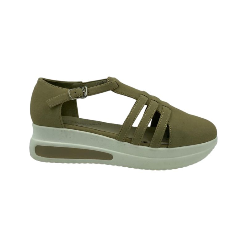 HERIEL - Zapato Panchita Khaki Plataforma