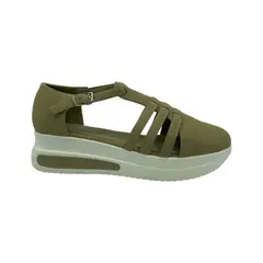 HERIEL - Zapato Panchita Khaki Plataforma