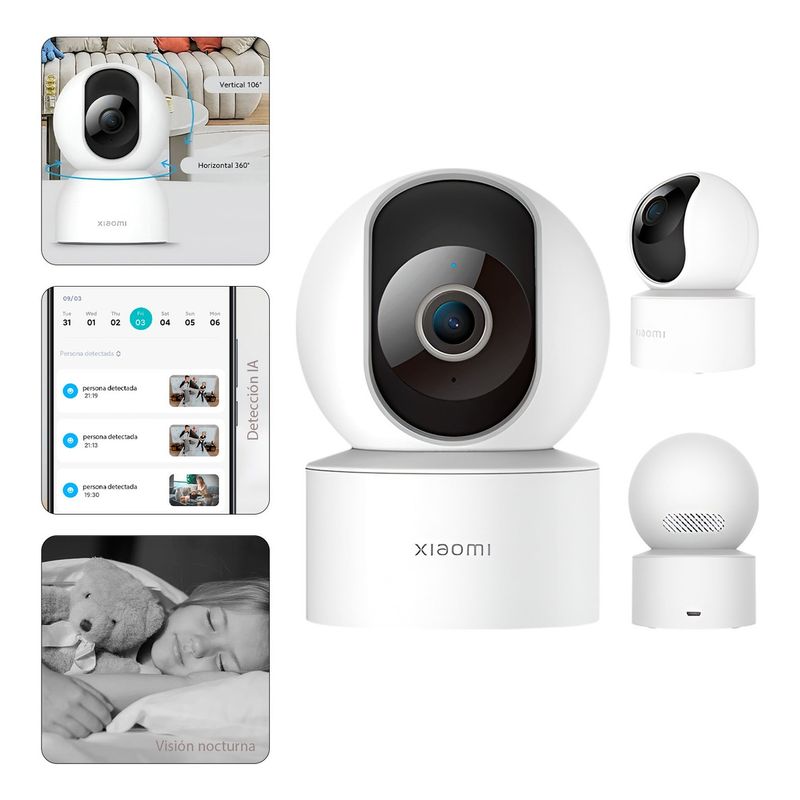 XIAOMI - Xiaomi Smart Camera C200 Seguridad 1080p Wifi Visión 360° Blanco