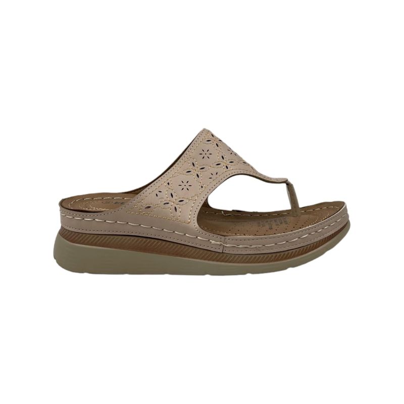 HERIEL - Sandalia Beige Plataforma Mujer
