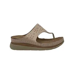 HERIEL - Sandalia Beige Plataforma Mujer