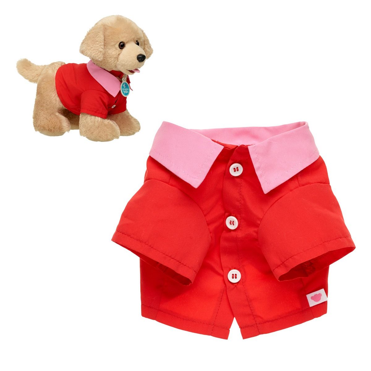 BUILD A BEAR - Camisa Build a Bear roja para peluche Día de San Valentín