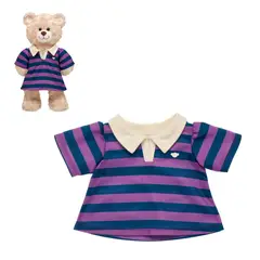 BUILD A BEAR - Vestido clásico líneas azul y morado