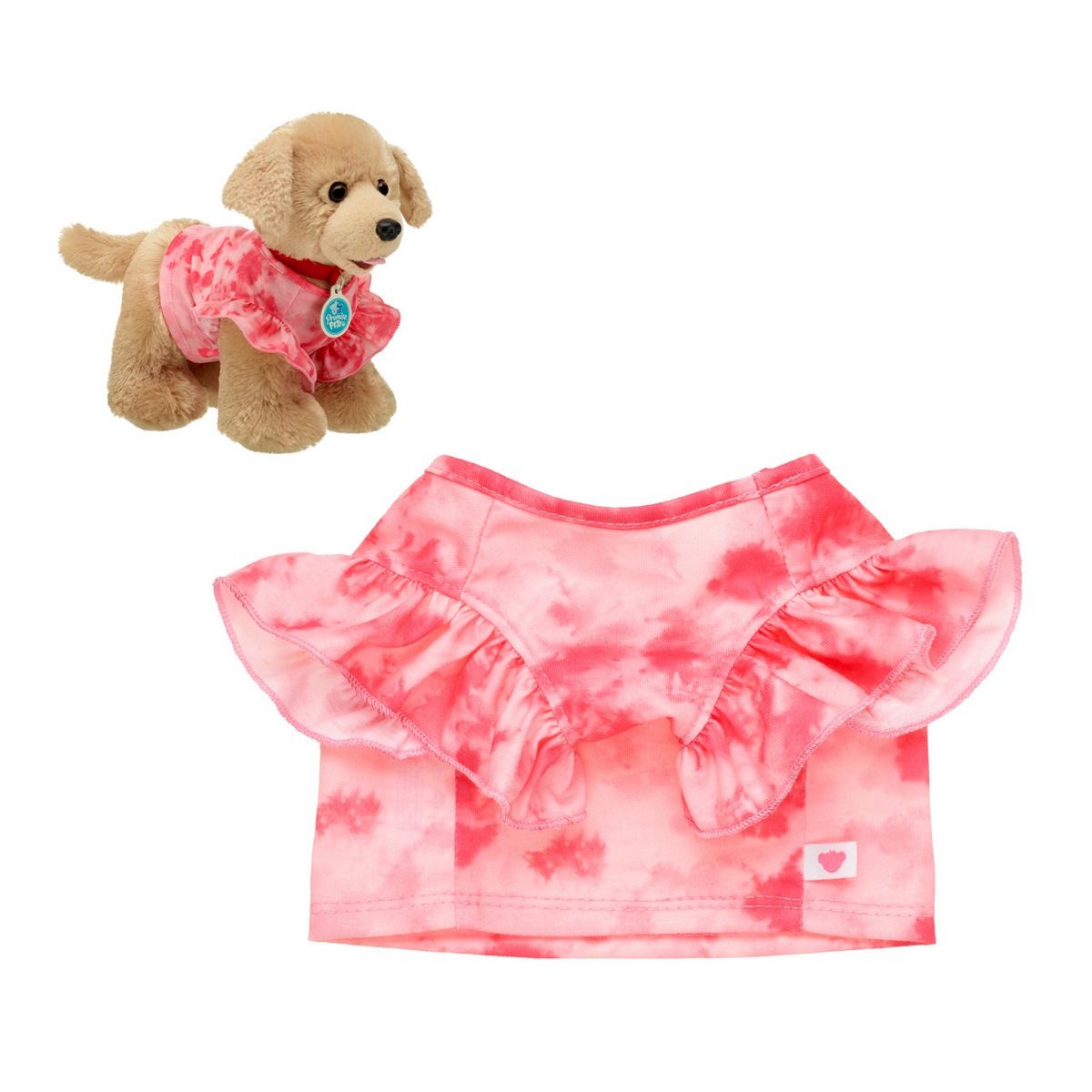 BUILD A BEAR - Polerón rosa tie dye Build a Bear para peluche