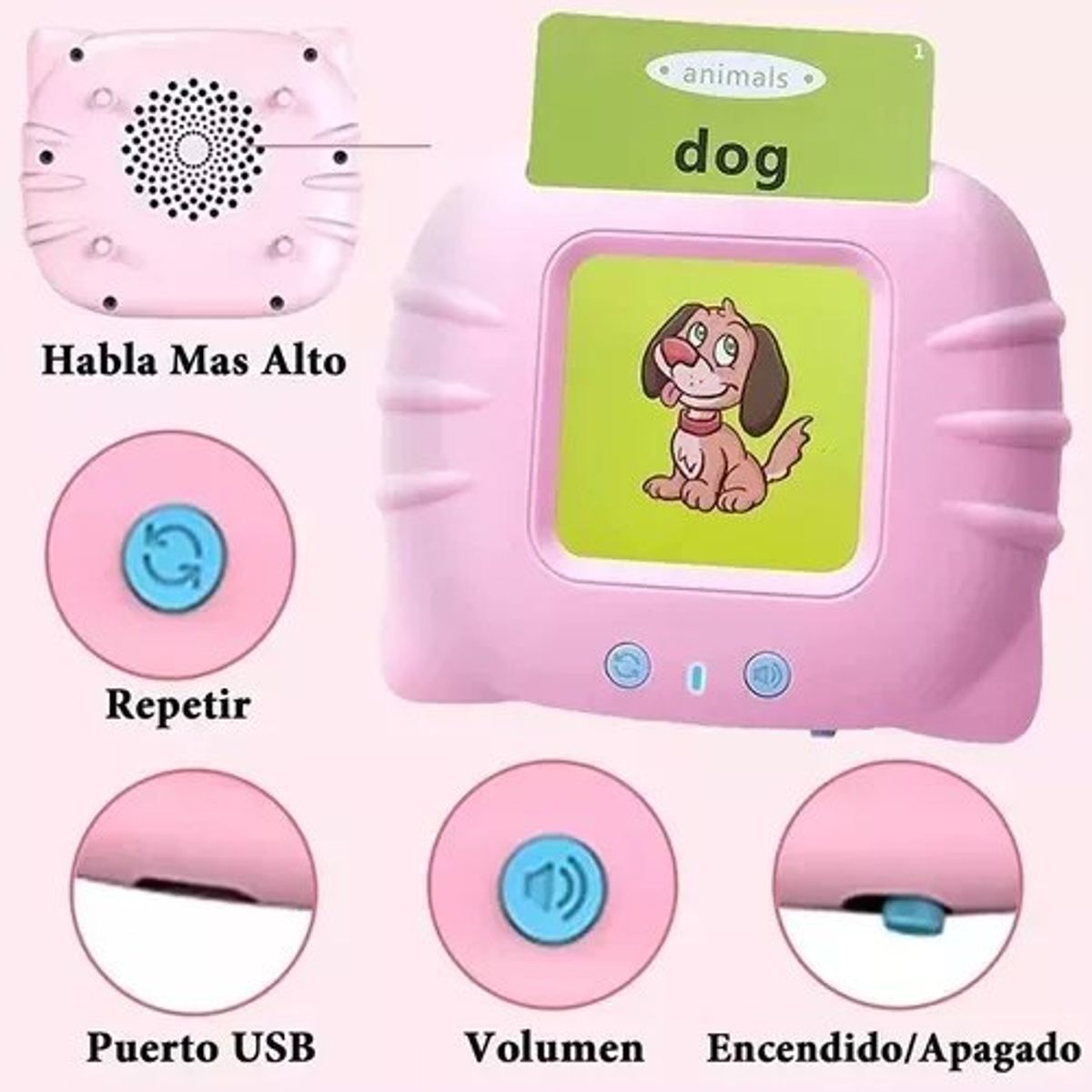 GENERICO - Juego didactico tarjetas Español - Ingles 224 palabras niños