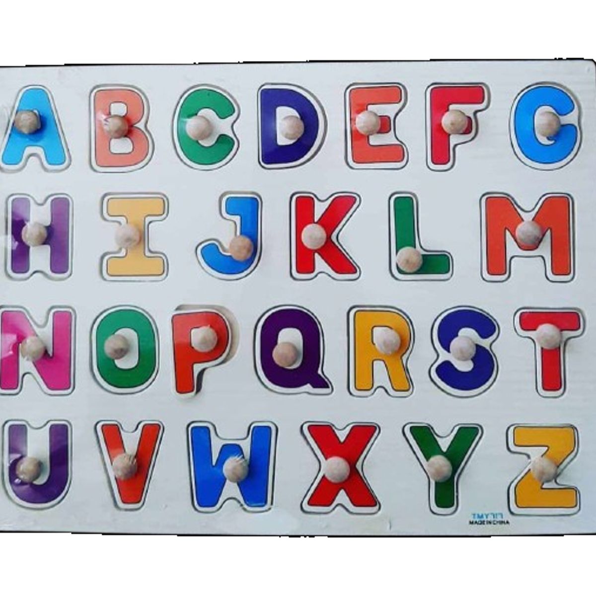 GENERICO - Set encaje didactico madera de las letras niños