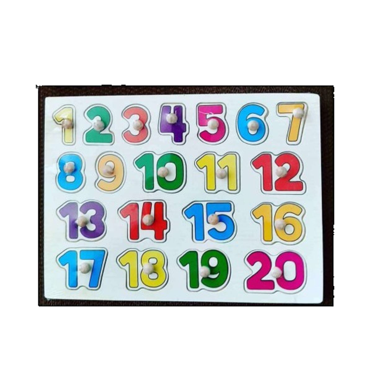 GENERICO - Set encaje didactico madera de los numeros niños