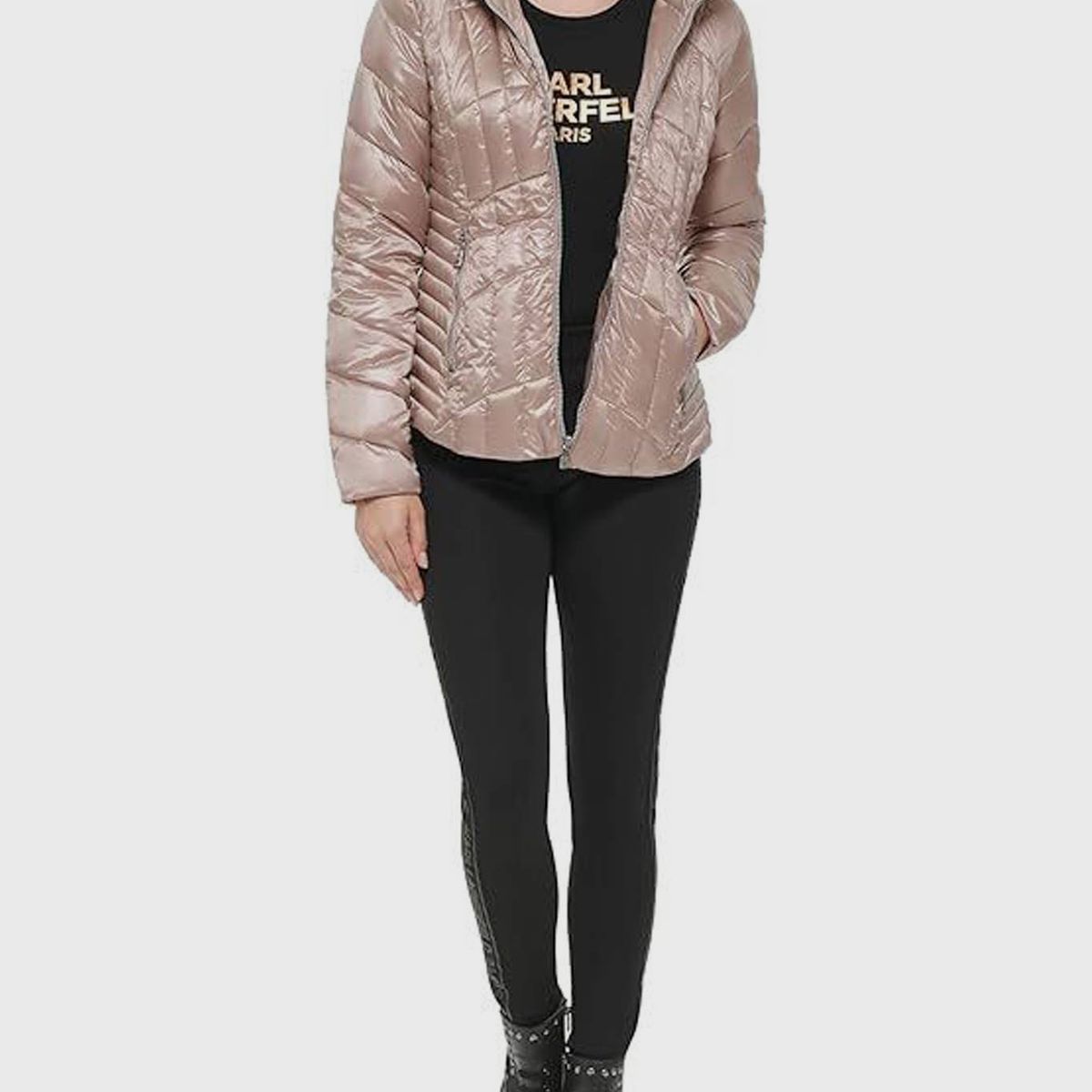 KARL LAGERFELD - Chaqueta arrugada acolchada