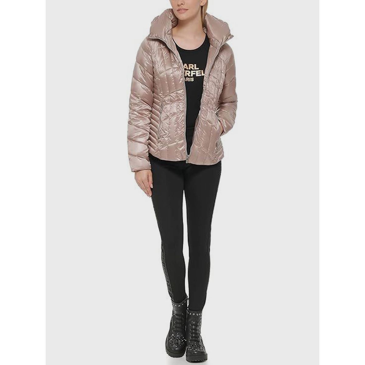 KARL LAGERFELD - Chaqueta arrugada acolchada