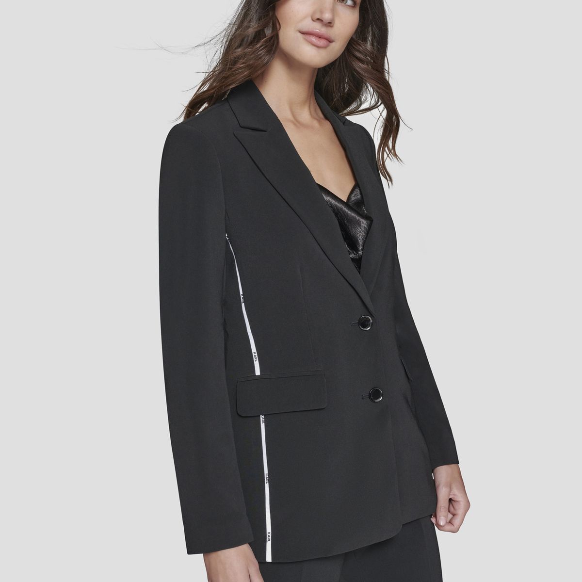 KARL LAGERFELD - Blazer con ribetes en contraste