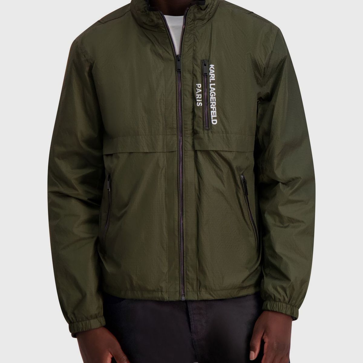 KARL LAGERFELD - Rompevientos de nylon ultraligero