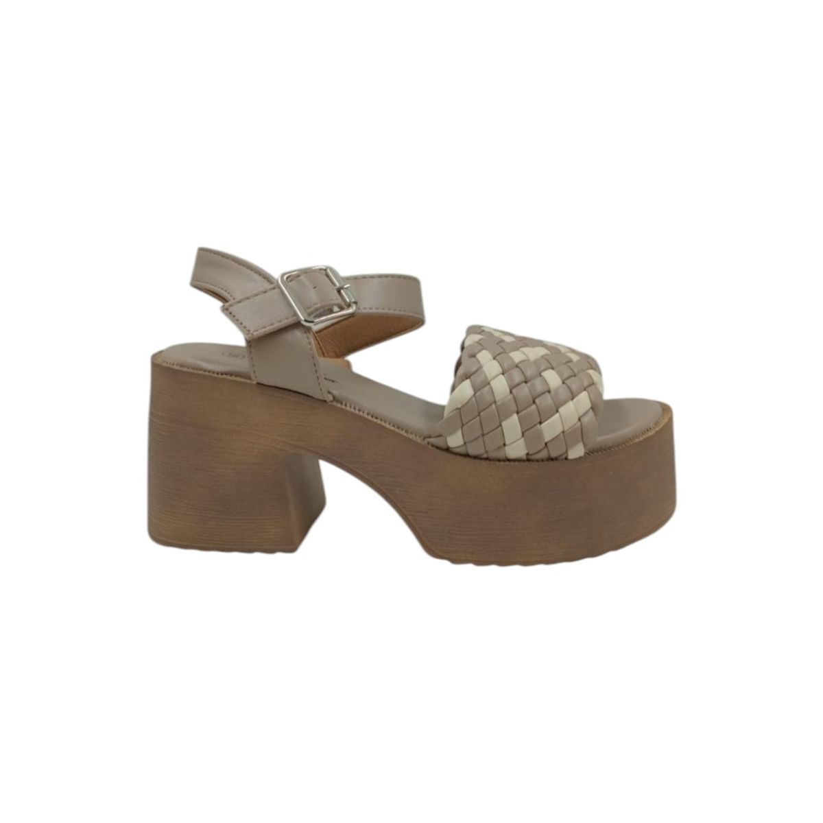 HERIEL - Sandalia Beige Plataforma  Mujer