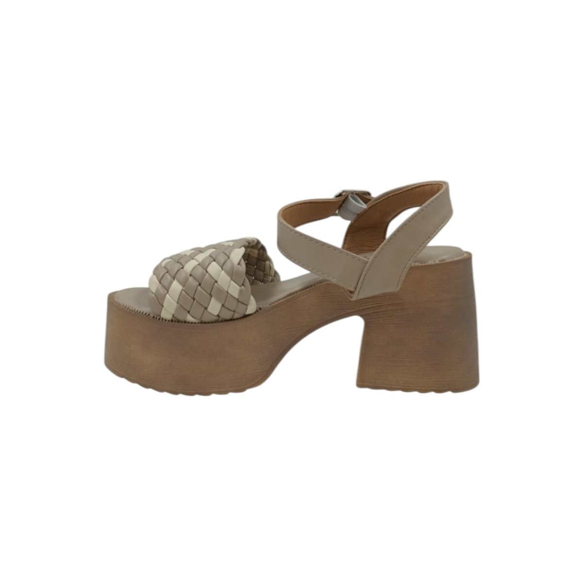 HERIEL - Sandalia Beige Plataforma  Mujer