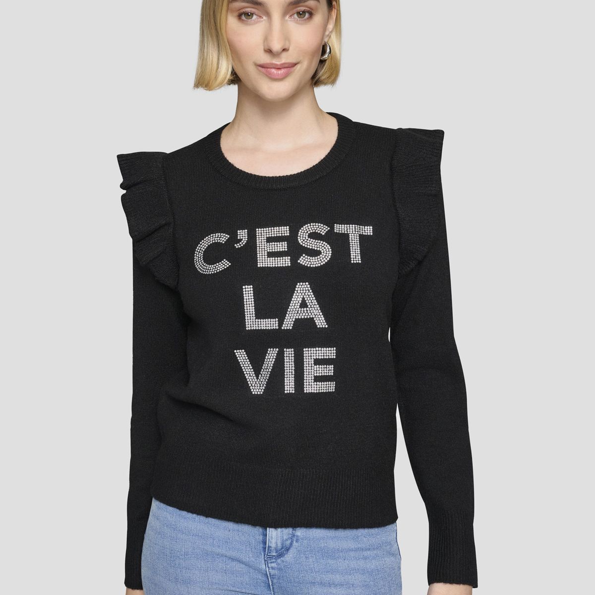 KARL LAGERFELD - Sweater con volantes