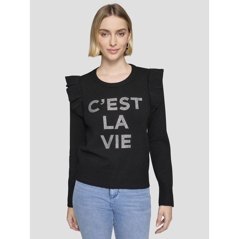 KARL LAGERFELD - Sweater con volantes