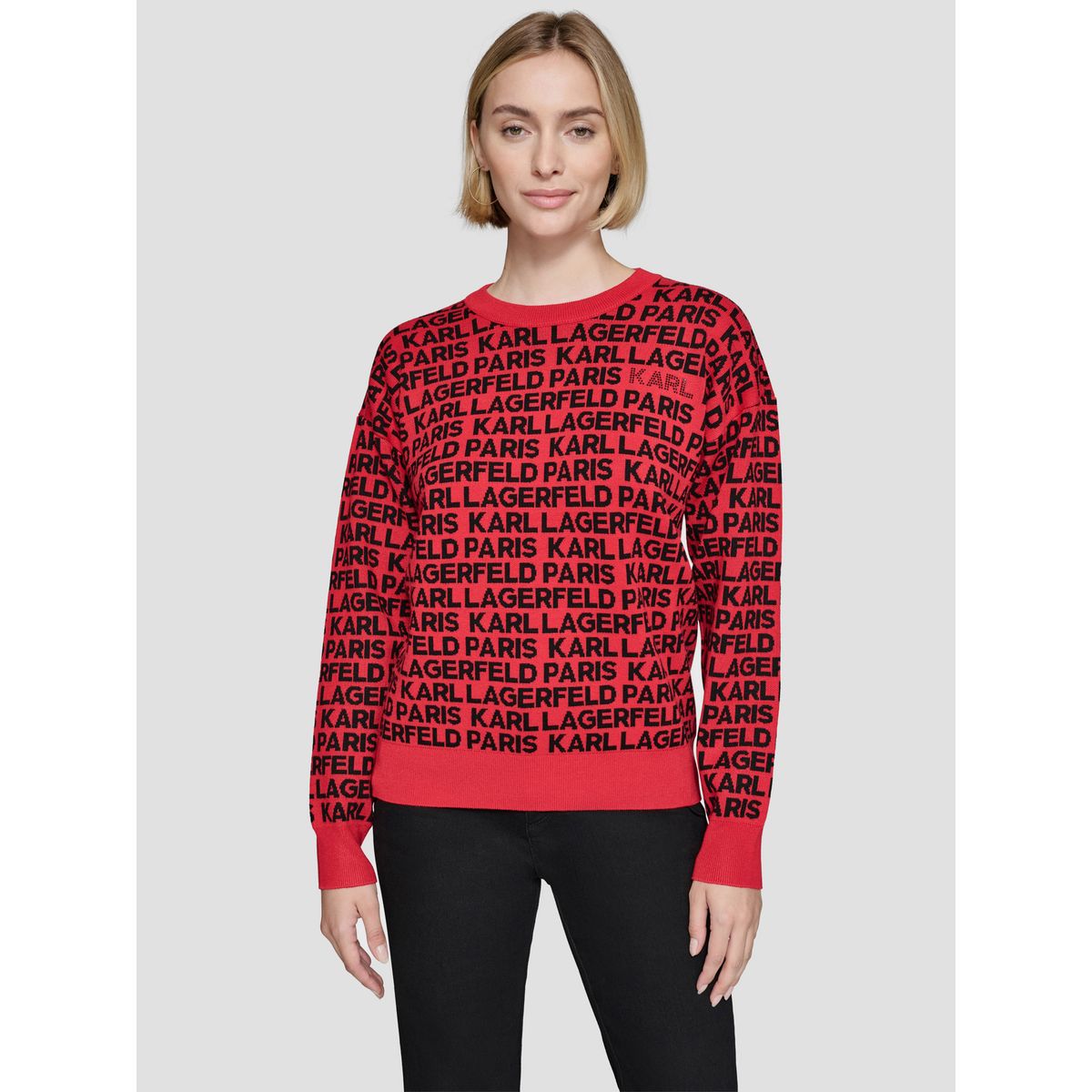 KARL LAGERFELD - Sweater con logo all over